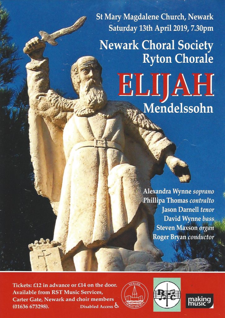 Elijah Poster | Bingham & District Choral Society